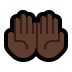 🤲🏿 palms up together: dark skin tone display on Windows